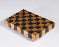 Black Walnut and Maple Checkered Pattern shown in 10"×15"